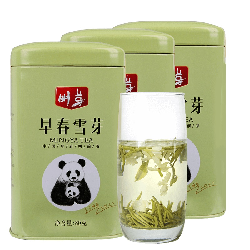 明芽茉莉花茶高端茉莉花茶新茶 浓香精选花茶早春雪芽80g*3