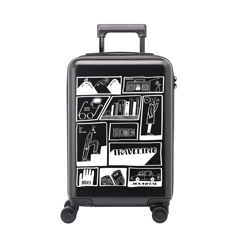 不莱玫2020热卖纯PC20寸磨砂行李箱万向轮拉杆箱女24寸男密码箱潮红旅行箱登机箱大学生箱子