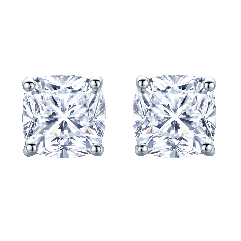 佰色传情(BRIR) S925银耳钉镶锆石耳饰 方糖