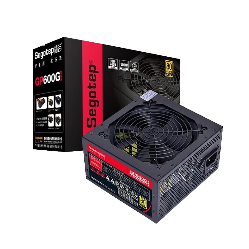 鑫谷(Segotep)额定500W GP600G爱国版黑金非模电脑电源台式主机电源(5年质保/80Plus认证)