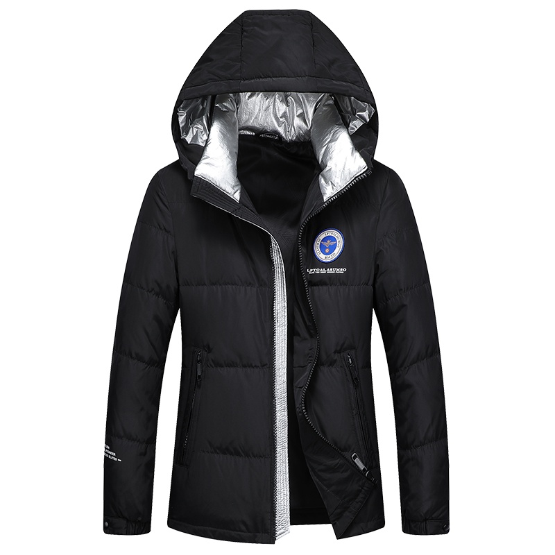 莱诗伯特羽绒服男短款连帽保暖青年秋冬白鸭绒男式羽绒服2022