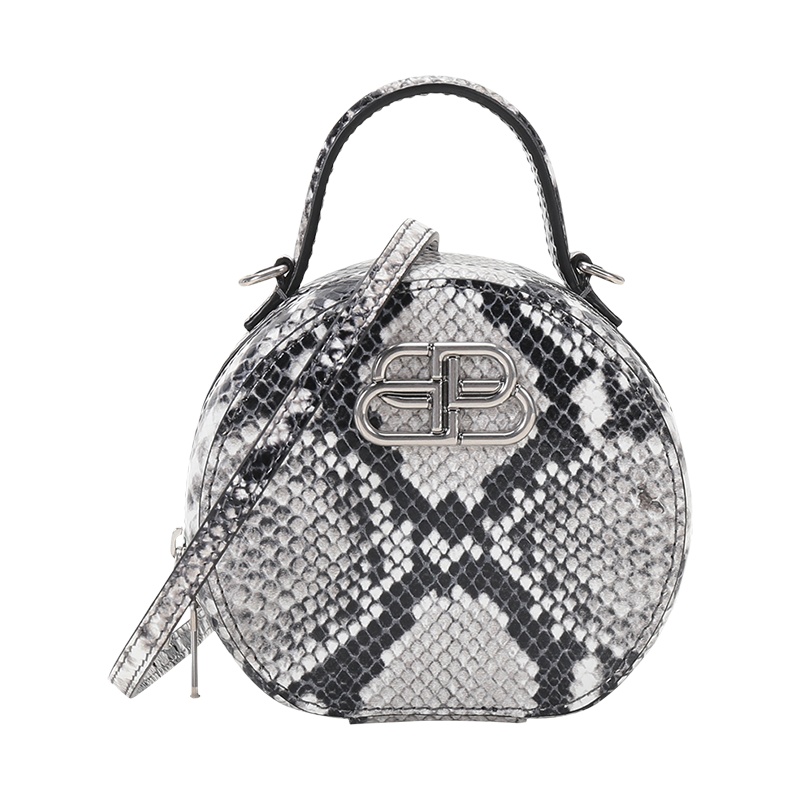 巴黎世家 BALENCIAGA 女士牛皮蛇纹VANITY手提单肩斜挎包迷你款XS码 644330 13B8Y