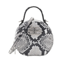 巴黎世家 BALENCIAGA 女士牛皮蛇纹VANITY手提单肩斜挎包迷你款XS码 644330 13B8Y