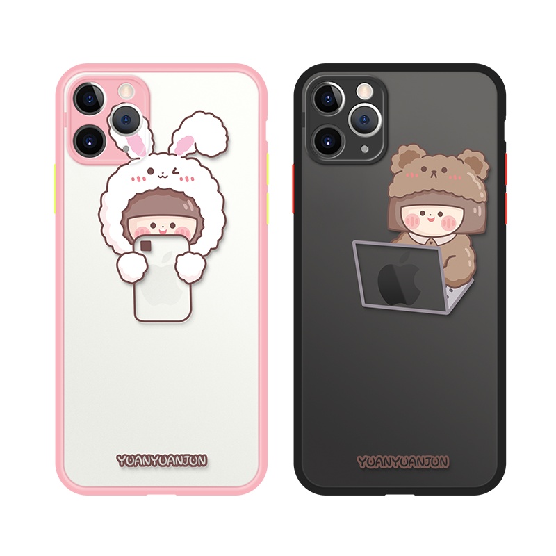 卡绮苹果12手机壳iPhone11液态promax硅胶x新款xr全包7/8plus女iPhonexr防摔软壳卡通网红可爱