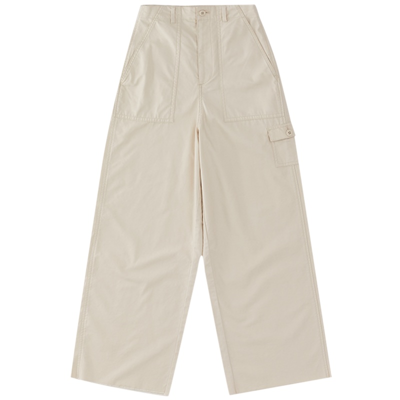 美特斯邦威休闲裤女2020新款夏季女简约工装长裤(有加长版)