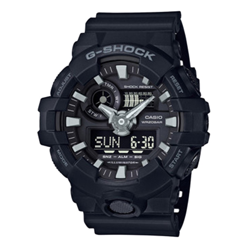 CASIO卡西欧 石英表 男 G-SHOCK系列日韩品牌运动休闲男士表GA-700-1B