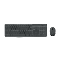 罗技(Logitech)MK235 无线键鼠套装键盘鼠标电脑办公商务游戏薄膜台式机笔记本电脑通用无线便携防泼溅防指纹