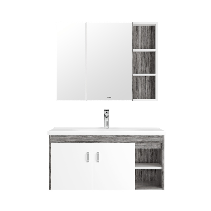 安华(ANNWA)卫浴实木浴室柜组合 现代简约卫浴柜洗漱台卫生间洗脸盆洗手台盆柜镜柜套装组合