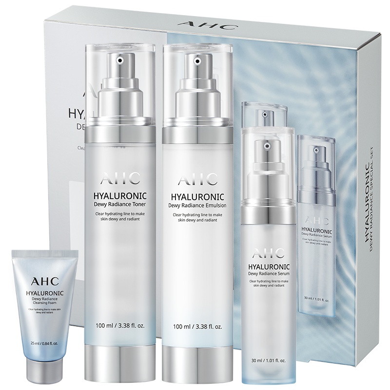 AHC 专研透明质酸小神仙水乳精华3件套 补水保湿 焕亮水光