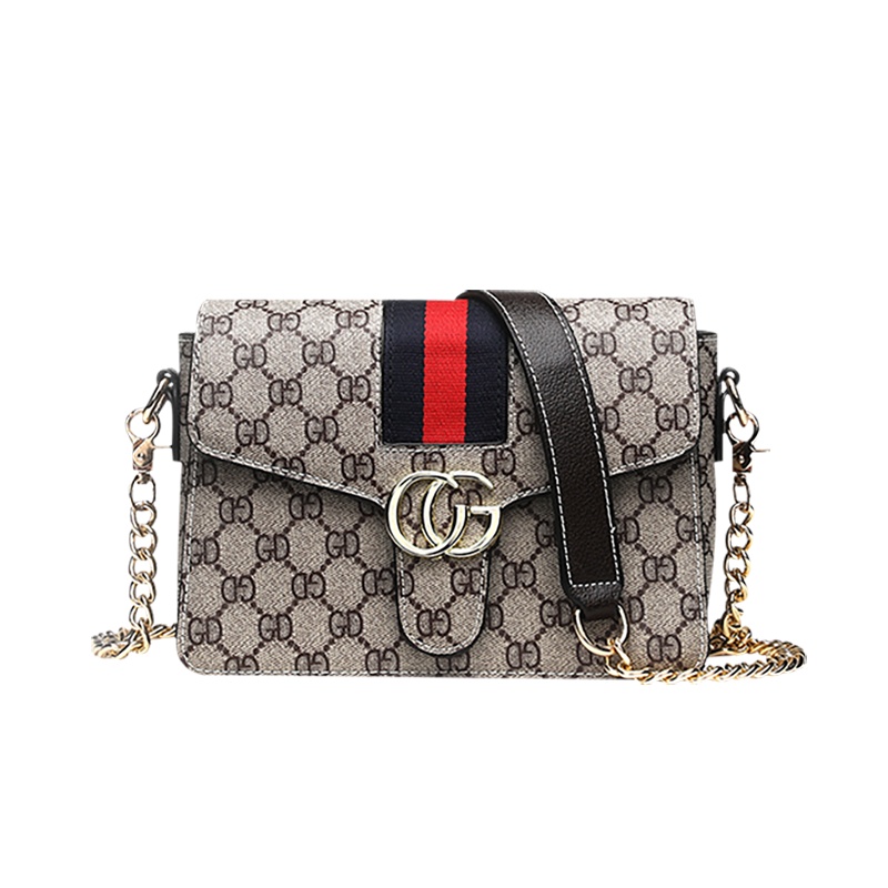 Royal Maine2020春季新款女式斜挎包潮韩版女式单肩包复古印花链条包