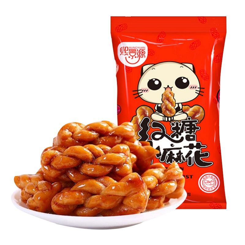 熙景源 红糖小麻花袋装包装400g 香酥糕点零食饼干休闲食品