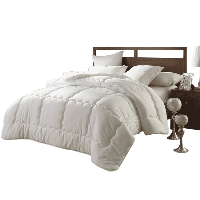 LOVO家纺被子罗莱生活出品优质四孔纤维填充超柔磨毛面料纯色被芯冬被纤维被单人双人被柔梦