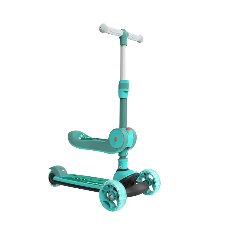 贝恩施儿童滑板车三合一折叠1-2-3-6-12岁宝宝单脚踏板溜溜车小孩