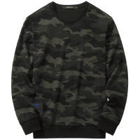 千纸鹤男装迷彩外套男2019秋装男士圆领卫衣韩版休闲上衣潮15165