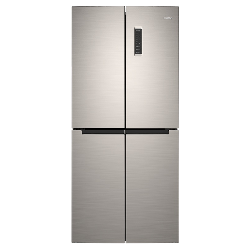 奥马(Homa)365升十字对开门冰箱 一级双变频风冷无霜 电脑控温净味除菌 纤薄大冰箱BCD-365WDK/B星爵银