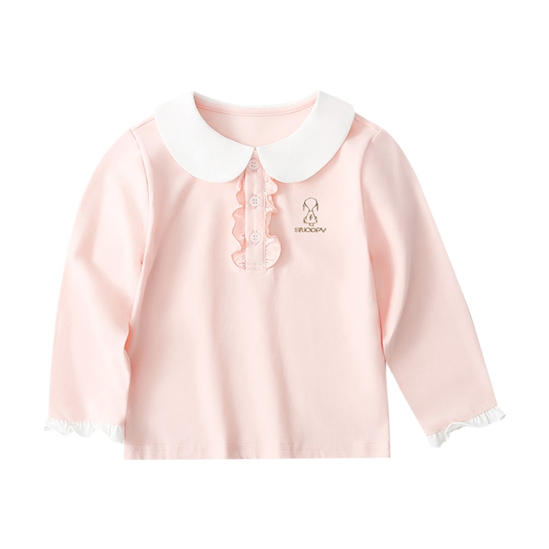 史努比SNOOPY童装女童长袖T恤女宝宝春秋新款打底衫女孩上衣