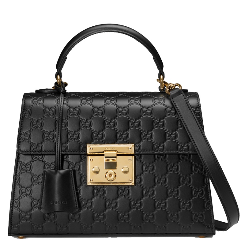 [直营]古驰(GUCCI) PADLOCK系列双G压纹皮革手提包单肩包斜跨包锁头包女包 欧美时尚
