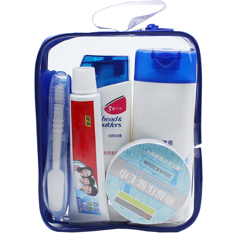 [规格:2个装 7件套]旅行套装 洗漱用品出差酒店 洗发沐浴牙刷牙膏毛巾梳子小样 便携商务旅游用品套装