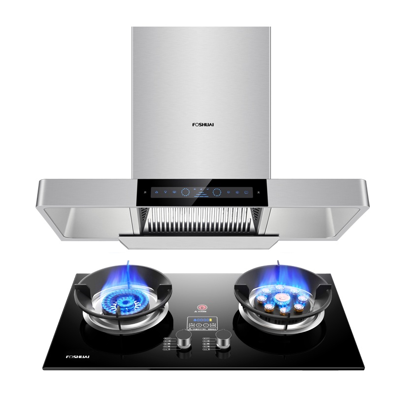 方帅吸油抽油烟燃气灶套餐不锈钢家用厨房顶吸式烟机灶具套装