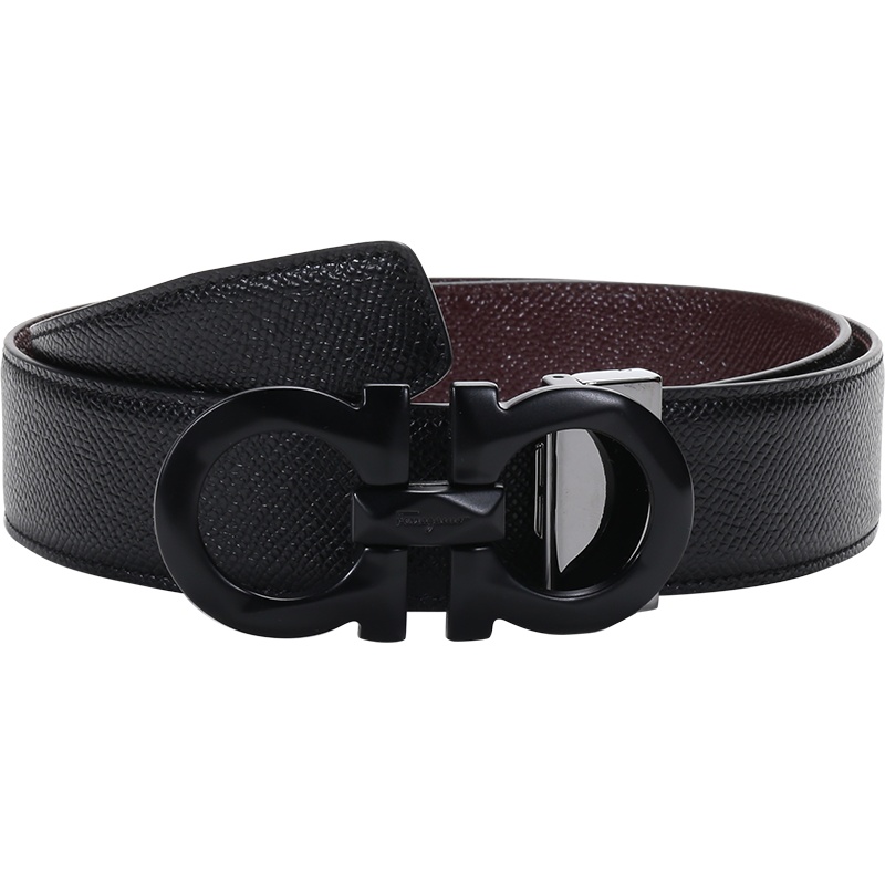 菲拉格慕 Salvatore Ferragamo 男士牛皮板扣式双面皮带腰带67A161