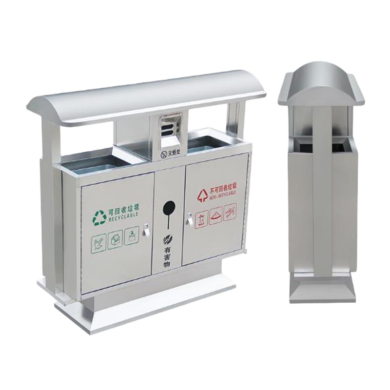 分类环保垃圾桶/ 户外带烟灰缸创意垃圾桶/ 公共垃圾桶/