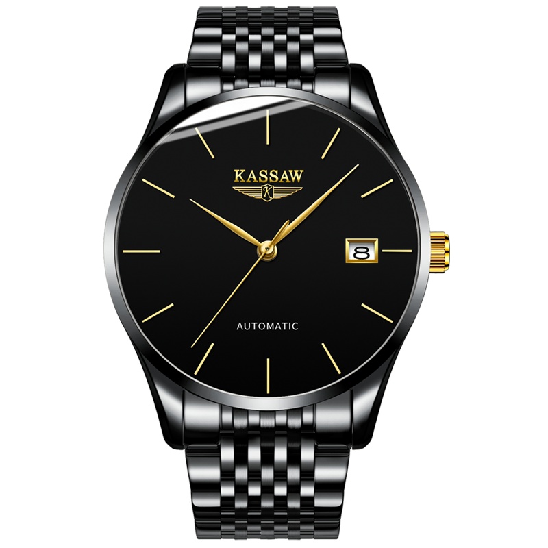 卡梭(KASSAW)手表时尚商务日历防水进口机芯自动机械表男士手表男表K856G