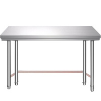 德玛仕不锈钢工作台 厨房操作台置物架商用打荷台 单层操作台1800x800x800mm(工程款304无磁不锈钢)