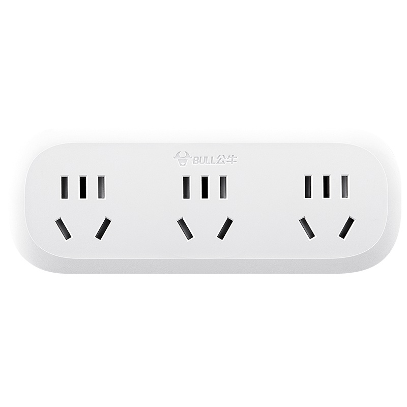 公牛(BULL)插座 GN-9330 无开关一转三插座/转换插头/电源转换器 3位无线转换插座