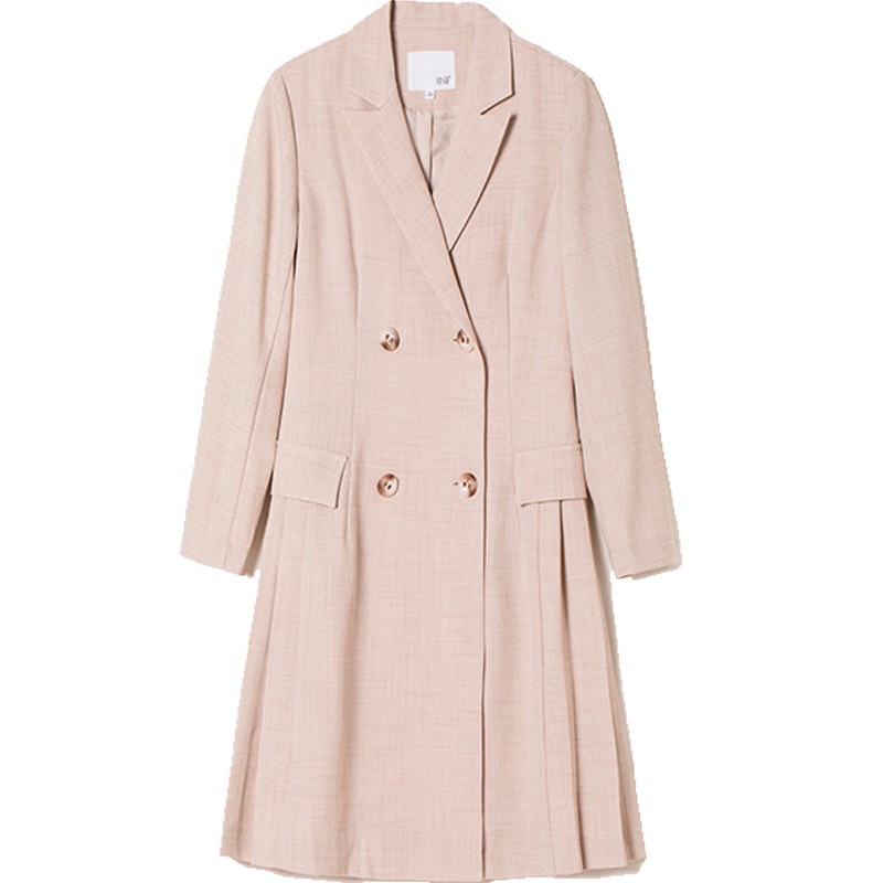 欧莎西装连衣裙女2019新款秋长袖职业裙子收腰气质流行a字裙通勤