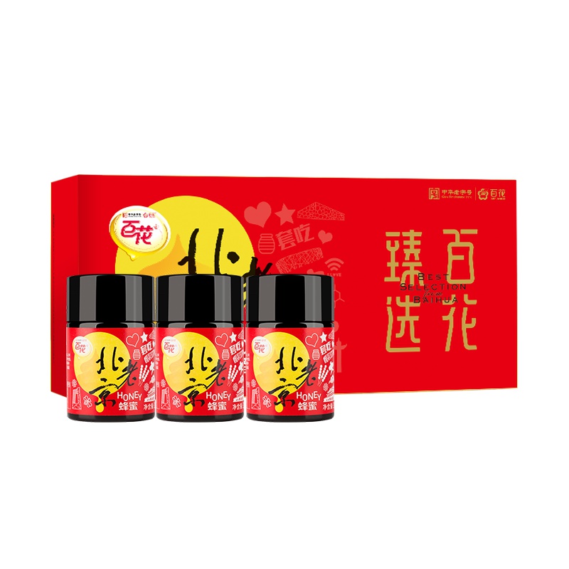 百花牌老北京蜂蜜380g*3瓶礼盒