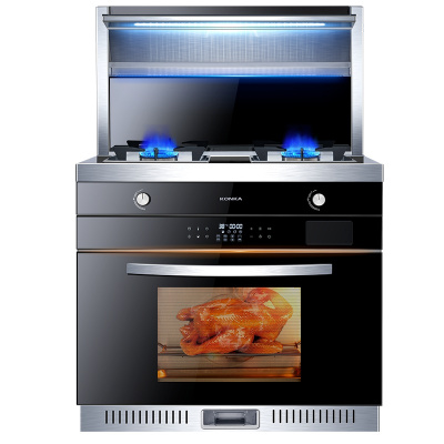 康佳(KONKA) KD03 厨房环保灶蒸烤一体 侧吸式抽油烟机燃气灶蒸箱烤箱套装 天然气 集成灶