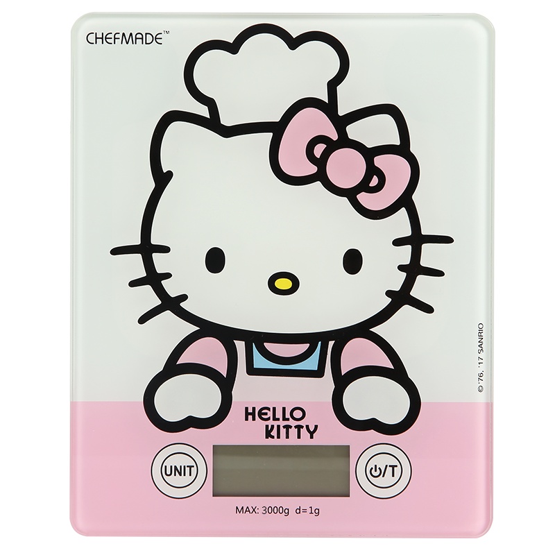 学厨 HELLO KITTY 烘焙工具蛋糕模具 钢化玻璃材质 精准电子秤厨房烘焙称 厨房工具 KT7003