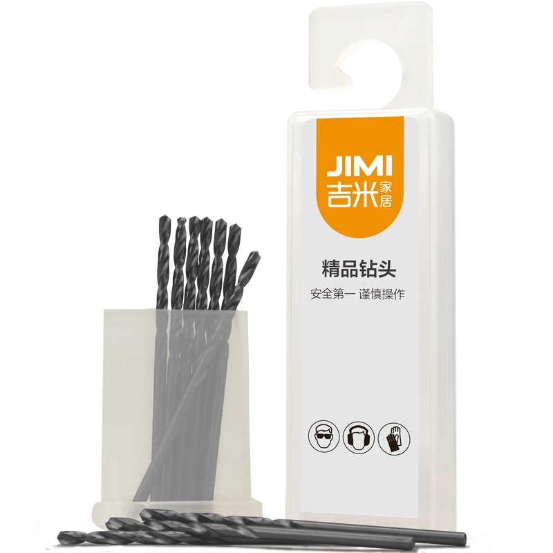 吉米家居 JM-G14302 高速钢麻花钻头手电钻冲击钻头塑料铜铝木工钻电动工具配件2mm10支装