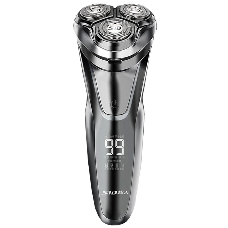 超人(SID)剃须刀电动剃须刀RS7350枪色车载充电胡须刀全身水洗电量显示剃胡须刀