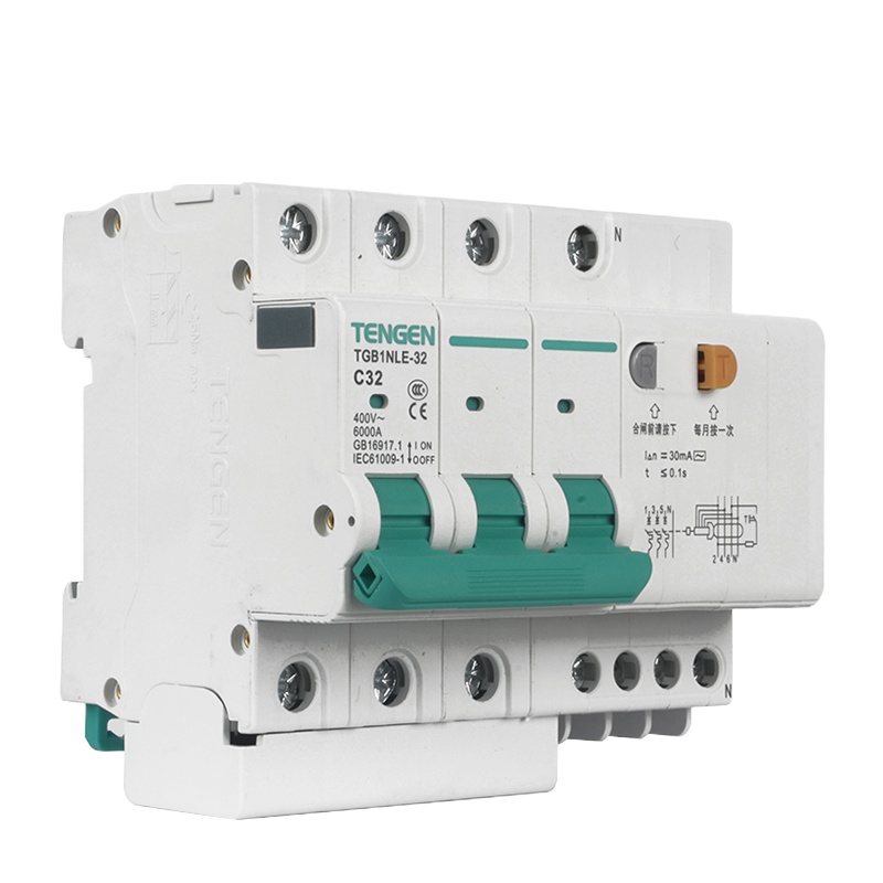 天正电气(TENGEN)空气开关 TGB1NLE-32 3P+N C16 30mA 微型漏电保护断路器