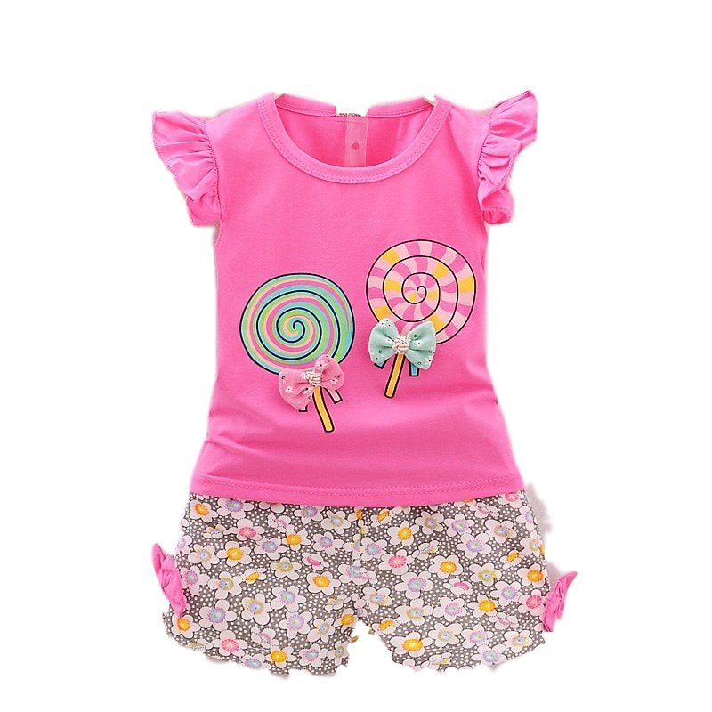 儿童女童装短袖套装宝宝夏装短裤男童半袖T恤婴儿衣服