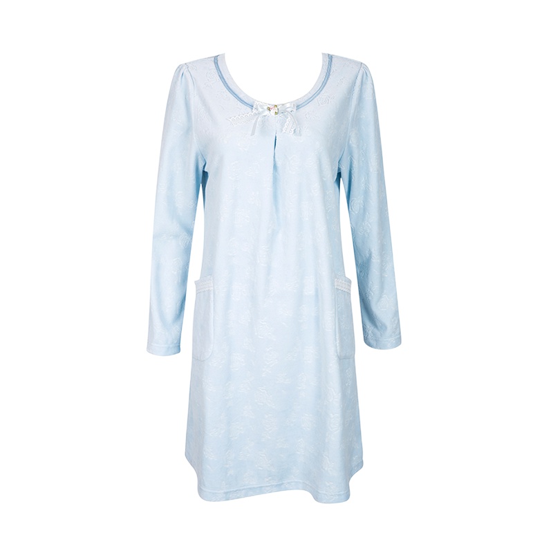 古今爱她 甜美可爱保暖天鹅绒睡裙女秋冬休闲家居睡裙女士7HT176