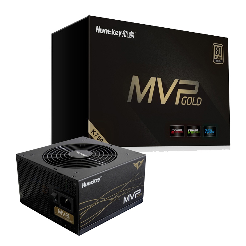 航嘉MVP K750金牌-全模组额定功率750W台式机静音80PLUS金牌电源