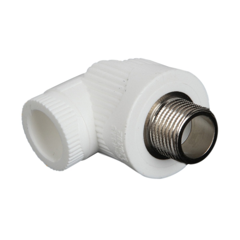 海斯迪克 HK-719 加厚PPR20直接弯头三通 4分热熔水管配件全铜螺纹管件接头内丝外牙 外牙弯头(2个)