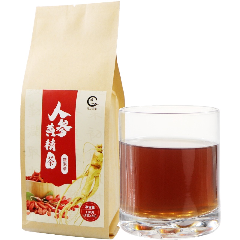 买2送1 买4送3 人参黄精五宝茶男人持久肾茶红枣桑葚山药枸杞八宝花茶组合养生茶
