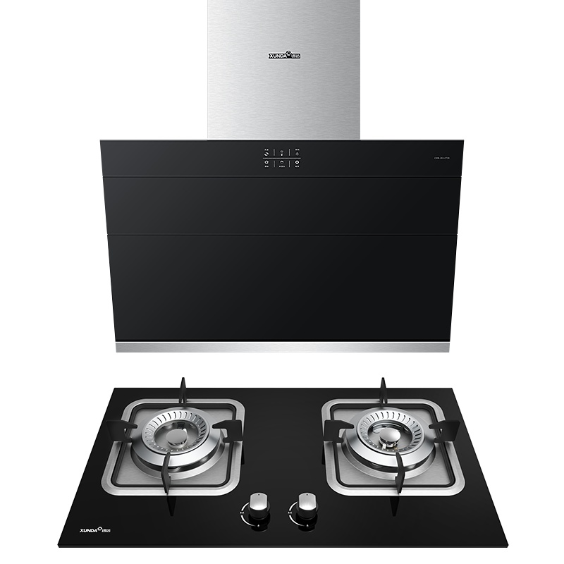 迅达厨电套装CT59+DS312T大吸力侧吸式烟灶套餐 自动清洗功能 天然气CT59和CJ58随机发