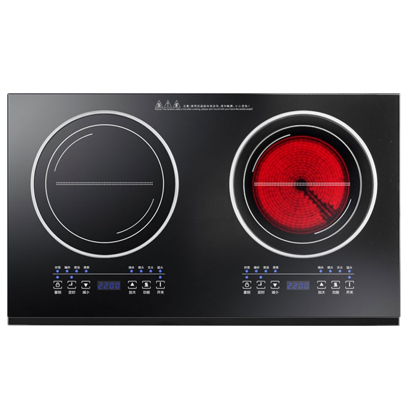 夏新(AMOI) HP22A嵌入式双头商用电磁炉 双灶电磁灶 双眼双头一电一陶 电陶炉 电磁炉
