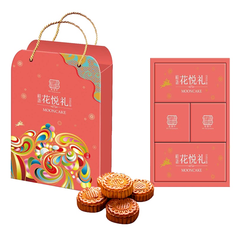 桂语花悦礼中秋月饼 XTL993 广式蛋黄莲蓉芝士紫薯多口味组合 (套)