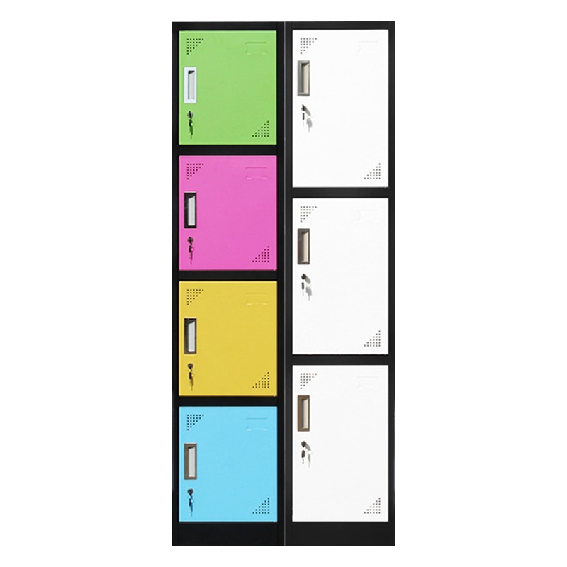 汉诺鑫威钢制彩色单门更衣柜员工储物柜健身房带锁换衣柜家用衣柜厂家直销