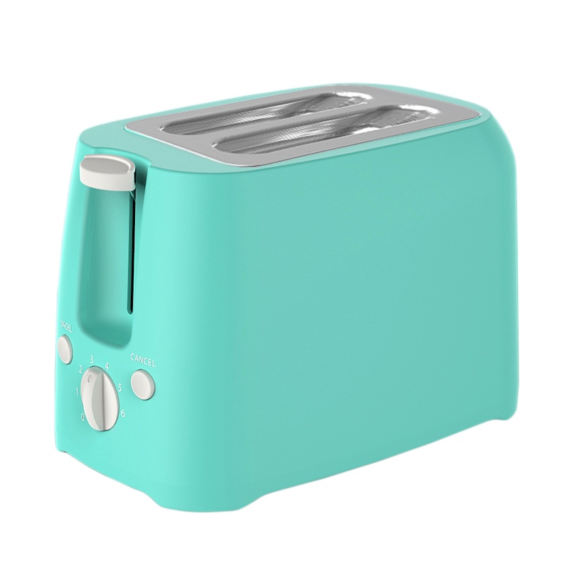 FINETEK 迷你早餐机双面烘烤吐司机 多士炉 面包机全自动多仕炉6档 2个面包槽烘烤 解冻 取消功能