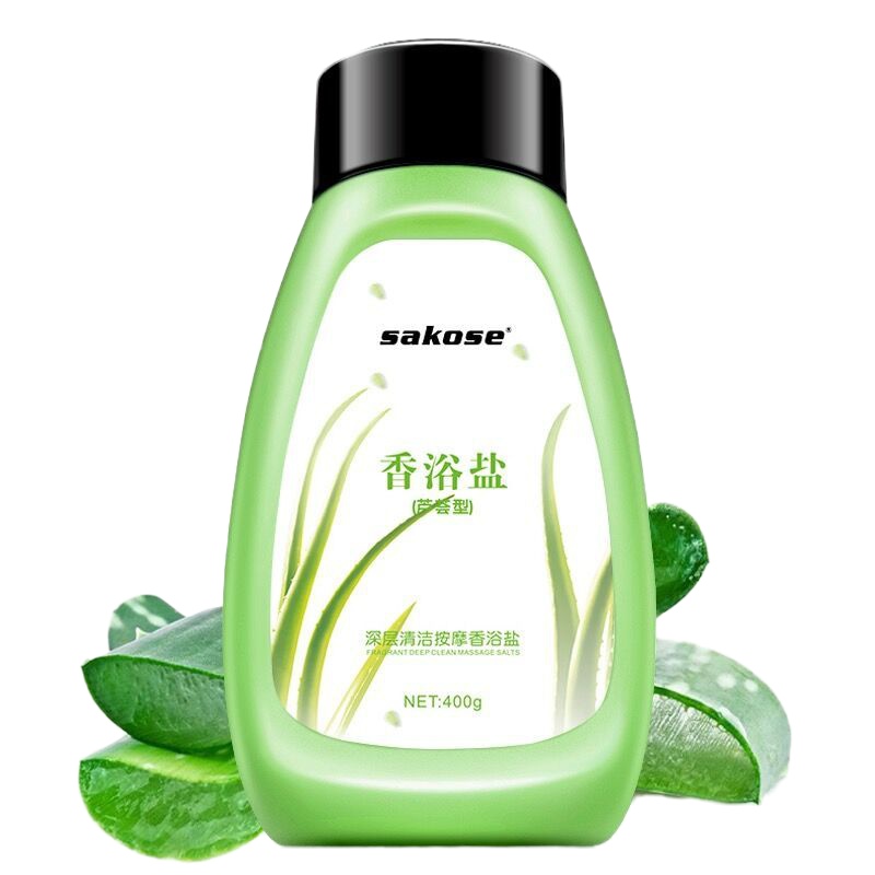 [送浴球]浴盐沐浴露去角质qu鸡pi背部身体增白磨砂瓶装 精选特买