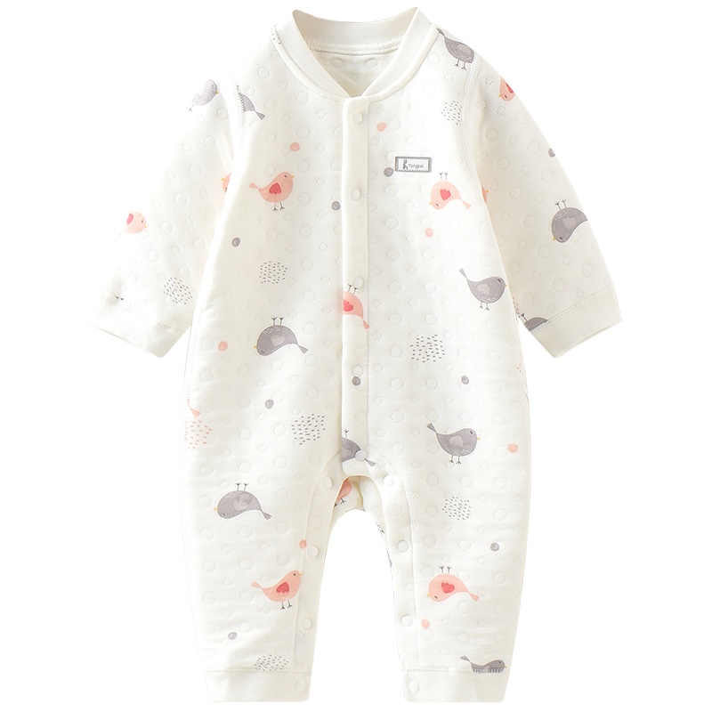 童泰秋冬新款婴儿衣服新生儿保暖内衣哈衣连体衣男女宝宝纯棉爬服