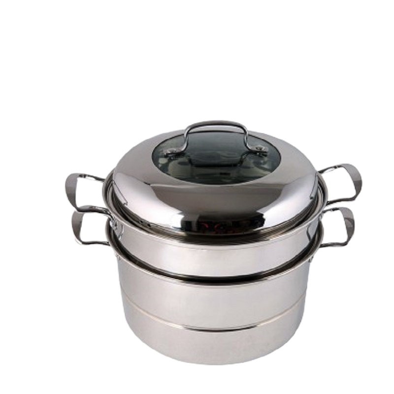 德铂(Debo)DEP-16施威林不锈钢蒸锅三层复底蒸煮汤锅炖锅蒸笼焖蒸锅 单个装