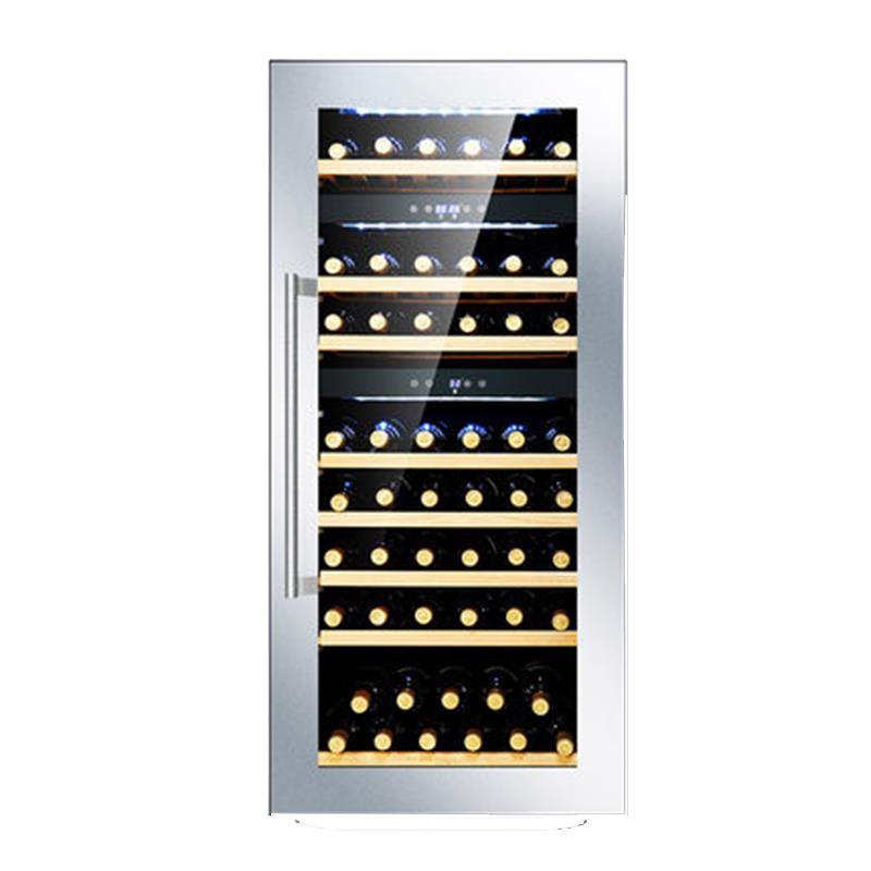 尊堡(zunbao)JC-220A 嵌入式 红酒柜 恒温冰吧 冷藏柜 压缩机酒柜 茶叶柜 银色