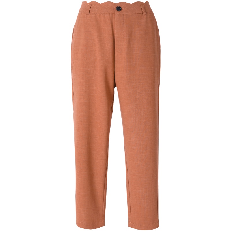 恒源祥2020春夏休闲烟管西装裤女装直筒九分西裤秋季哈伦薄款裤子